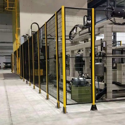 机器人护栏网厂家 工业机器人安全围栏 车间隔离网定制