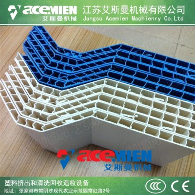 厂家直销-PVC型材护墙板生产线 PP中空塑料格子板设备