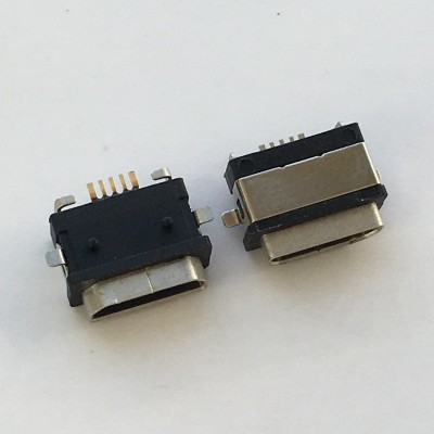 防水MICRO USB 5P母座全贴片SMT L=6.85