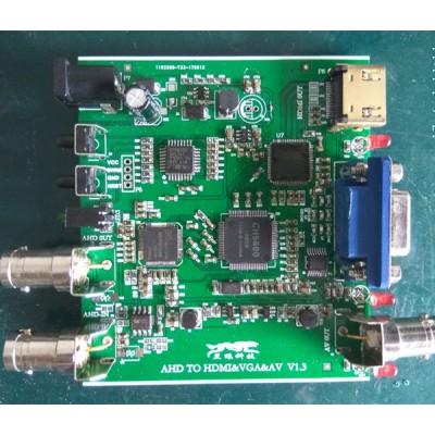 AHD转HDMI VGA AV 转换器方案 带AHD环出方案