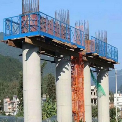 桥梁防护平台 盖梁封顶 工字钢盖梁平台