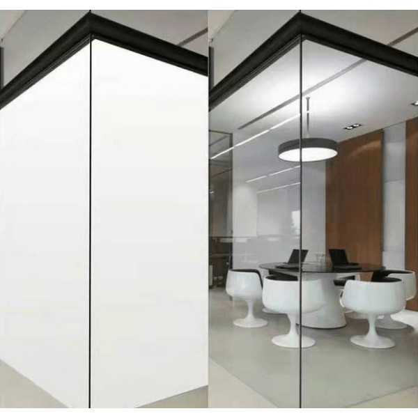 展厅办公室智能投影通电玻璃 厂家直销电控雾化调光隔断玻璃